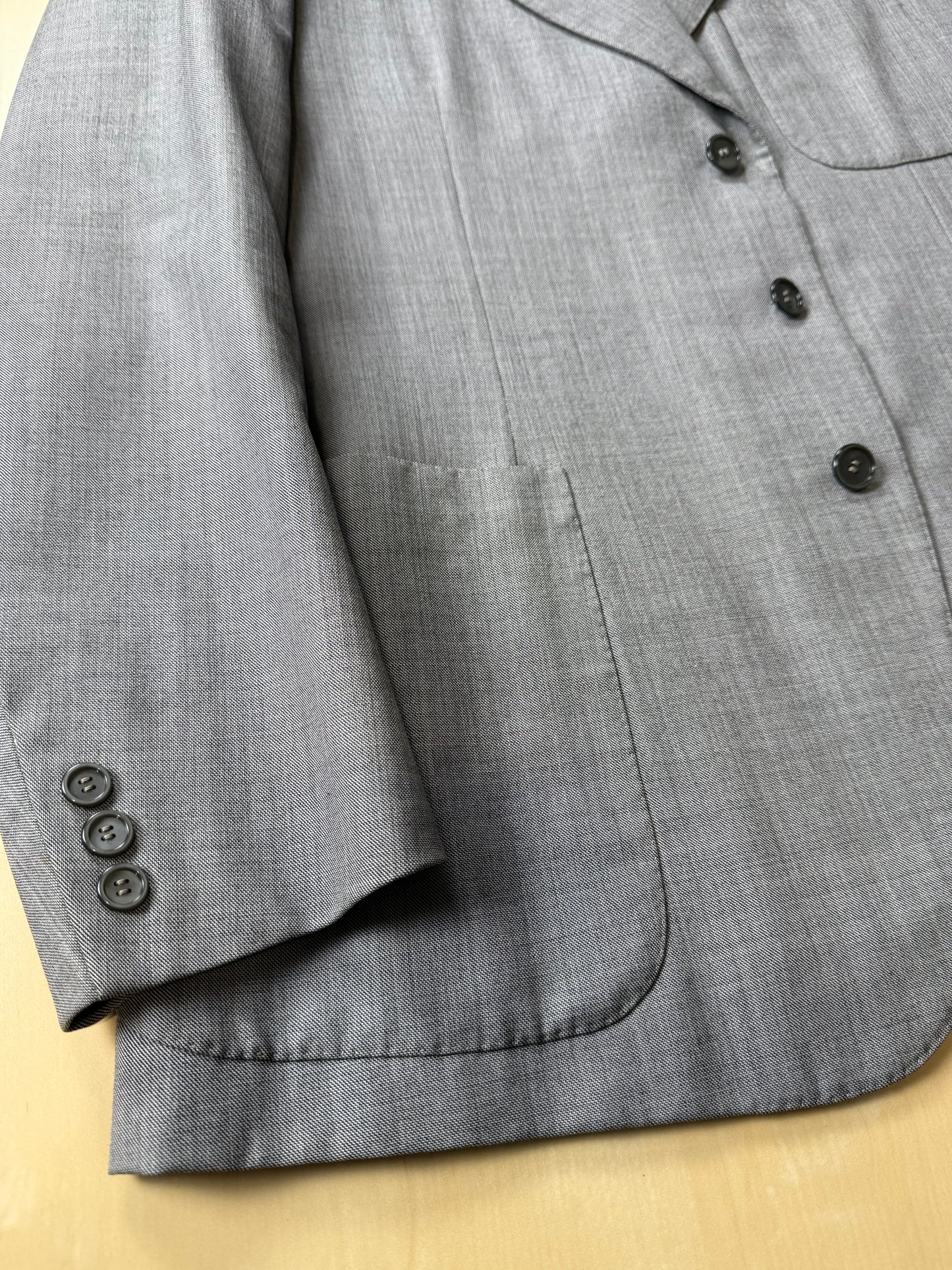 Giacca sartoriale anni '70 in grisaglia pettinata - tg. 50