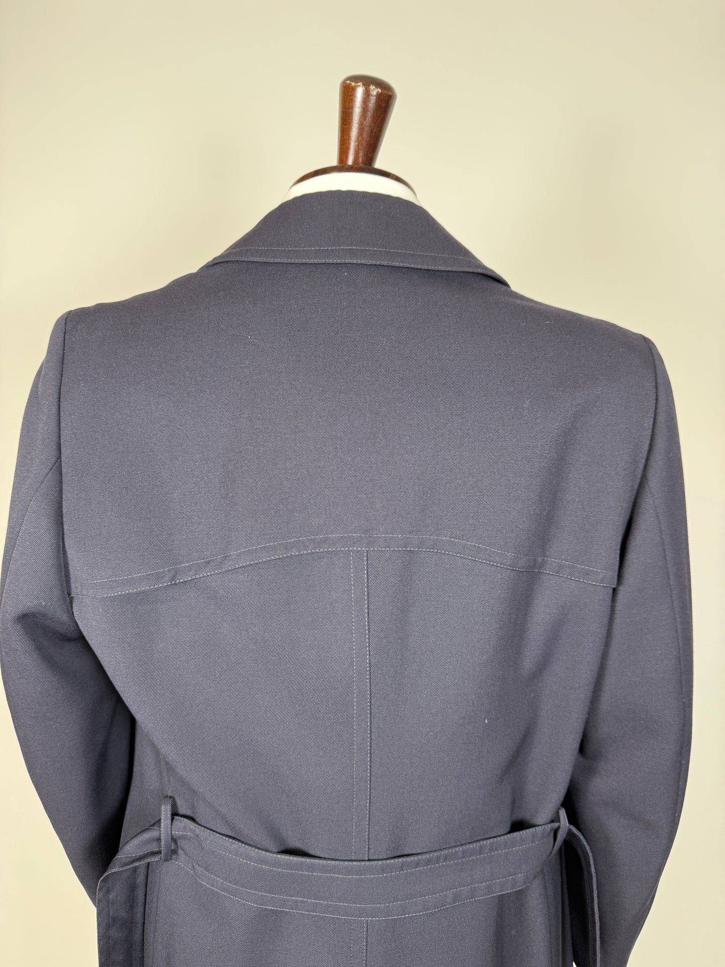 Cappotto/trench anni ‘70 in twill di lana - tg. 48-50