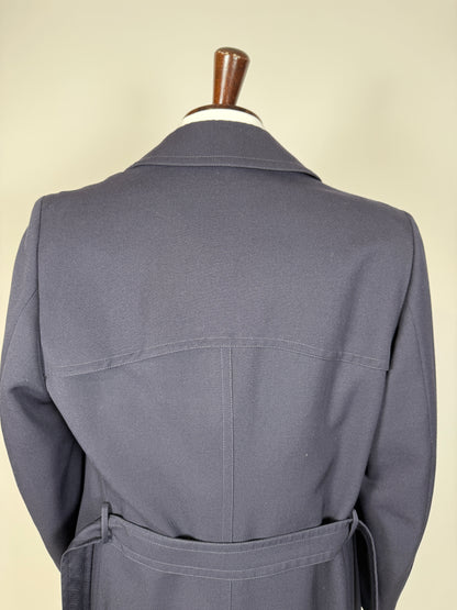 Cappotto/trench anni ‘70 in twill di lana - tg. 48-50