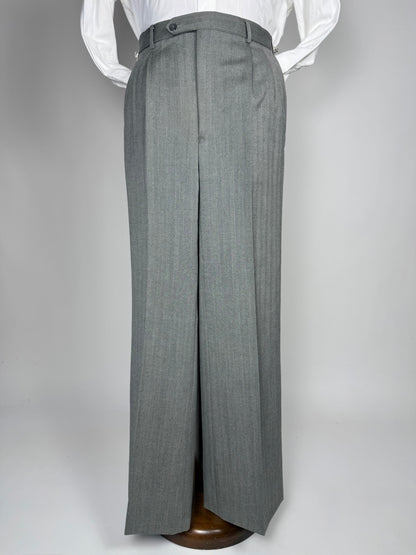 Completo 3 pezzi anni '70 herrigbone grigio - tg. 44