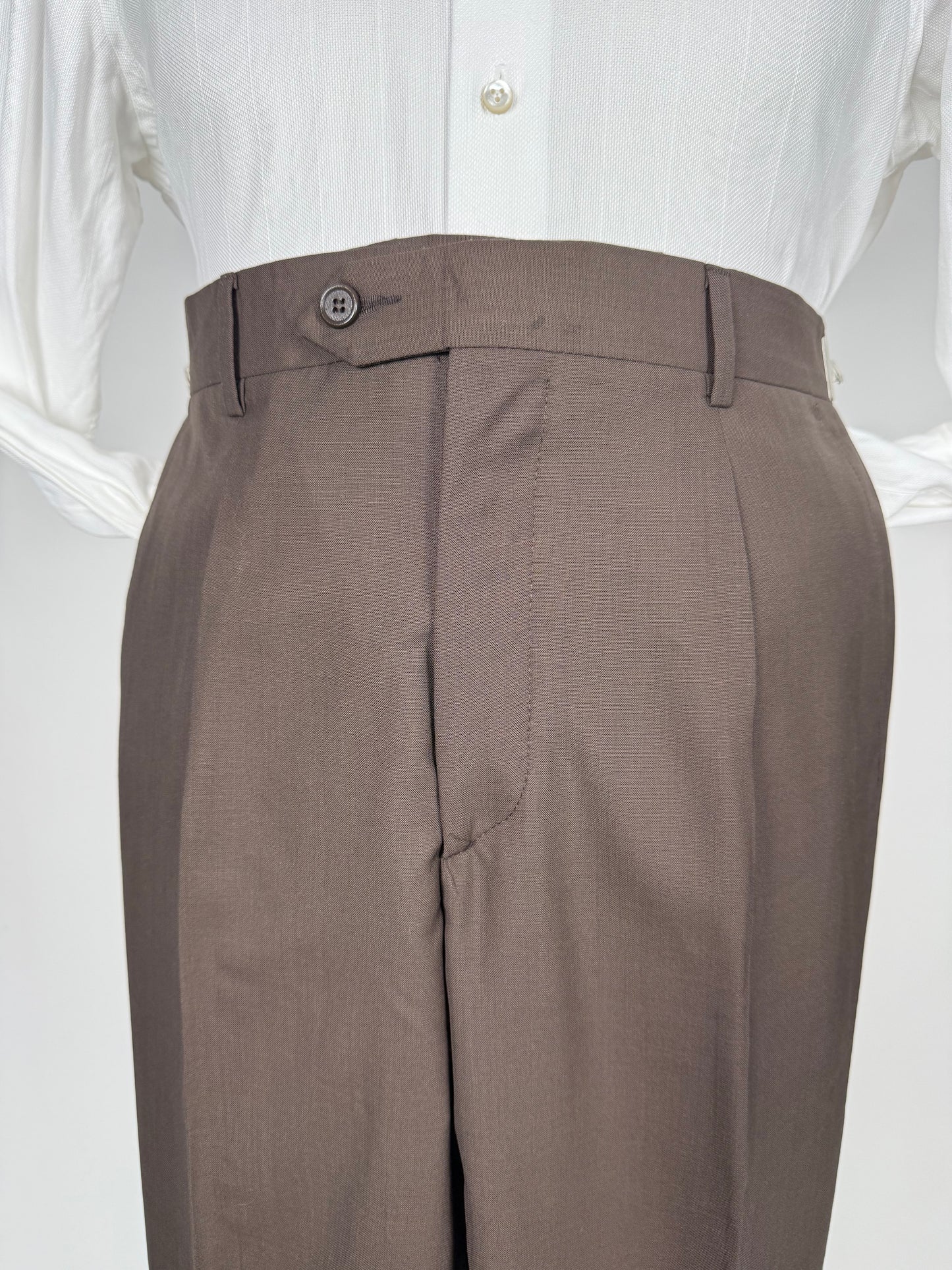 Pantaloni fresco lana marrone cacao (NOS) - tg. 48