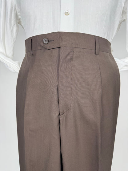 Pantaloni fresco lana marrone cacao (NOS) - tg. 48