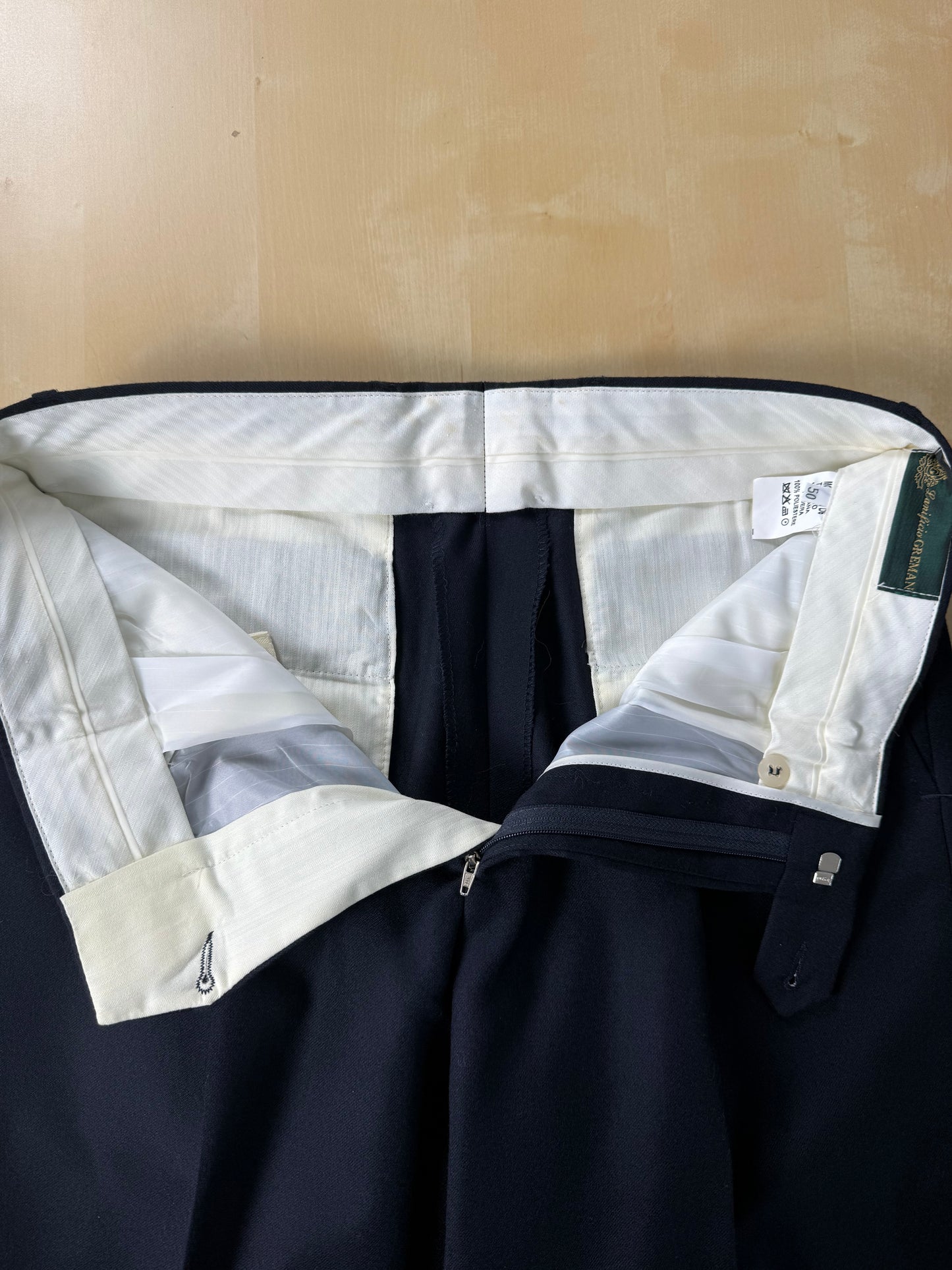 Pantaloni anni ‘90 flanella blu notte (NOS) - tg. 48/50