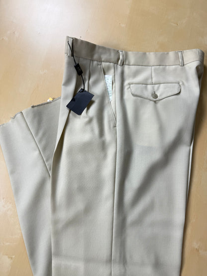 Pantaloni fresco lana bianco avorio anni '80 (NOS) - tg. 50