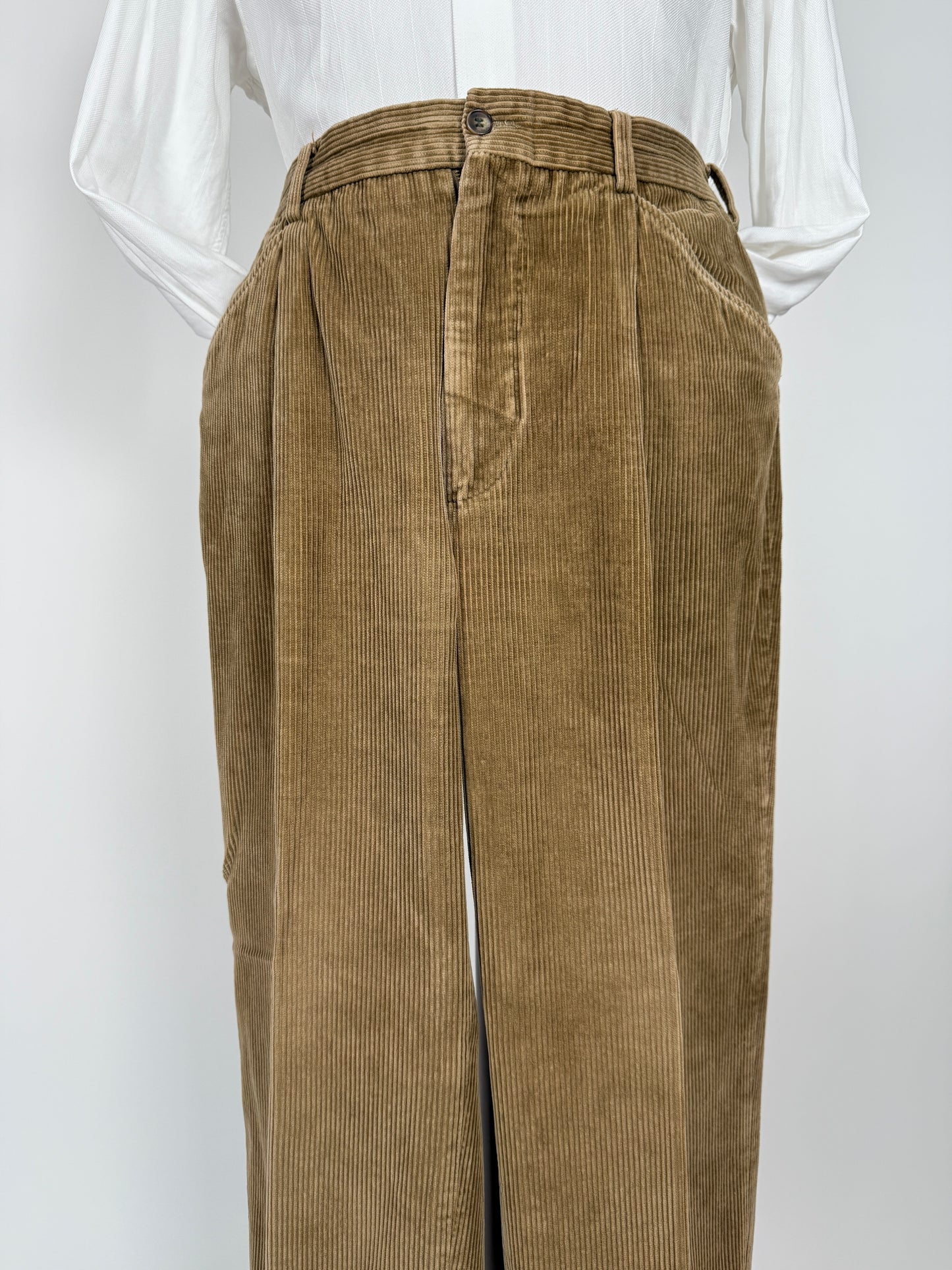 Pantaloni Burberrys velluto a coste beige - tg. 48/50