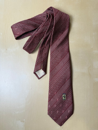 Cravatta Ferrari vintage F jacquard