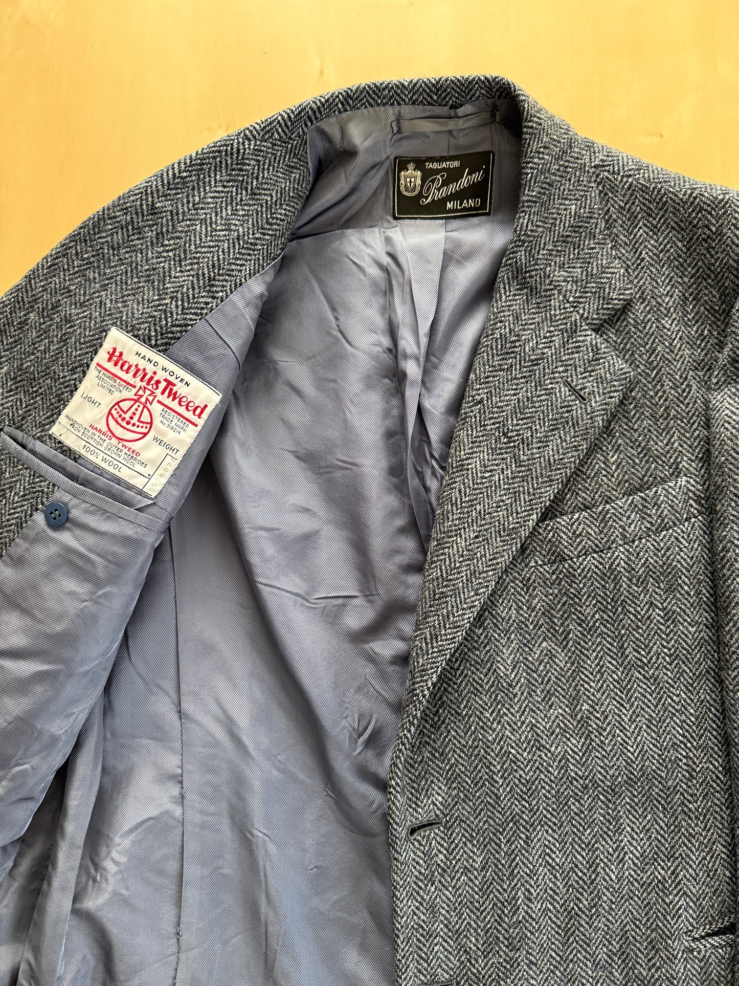 Giacca sartoriale Prandoni Milano in Harris Tweed - tg. 52, drop basso