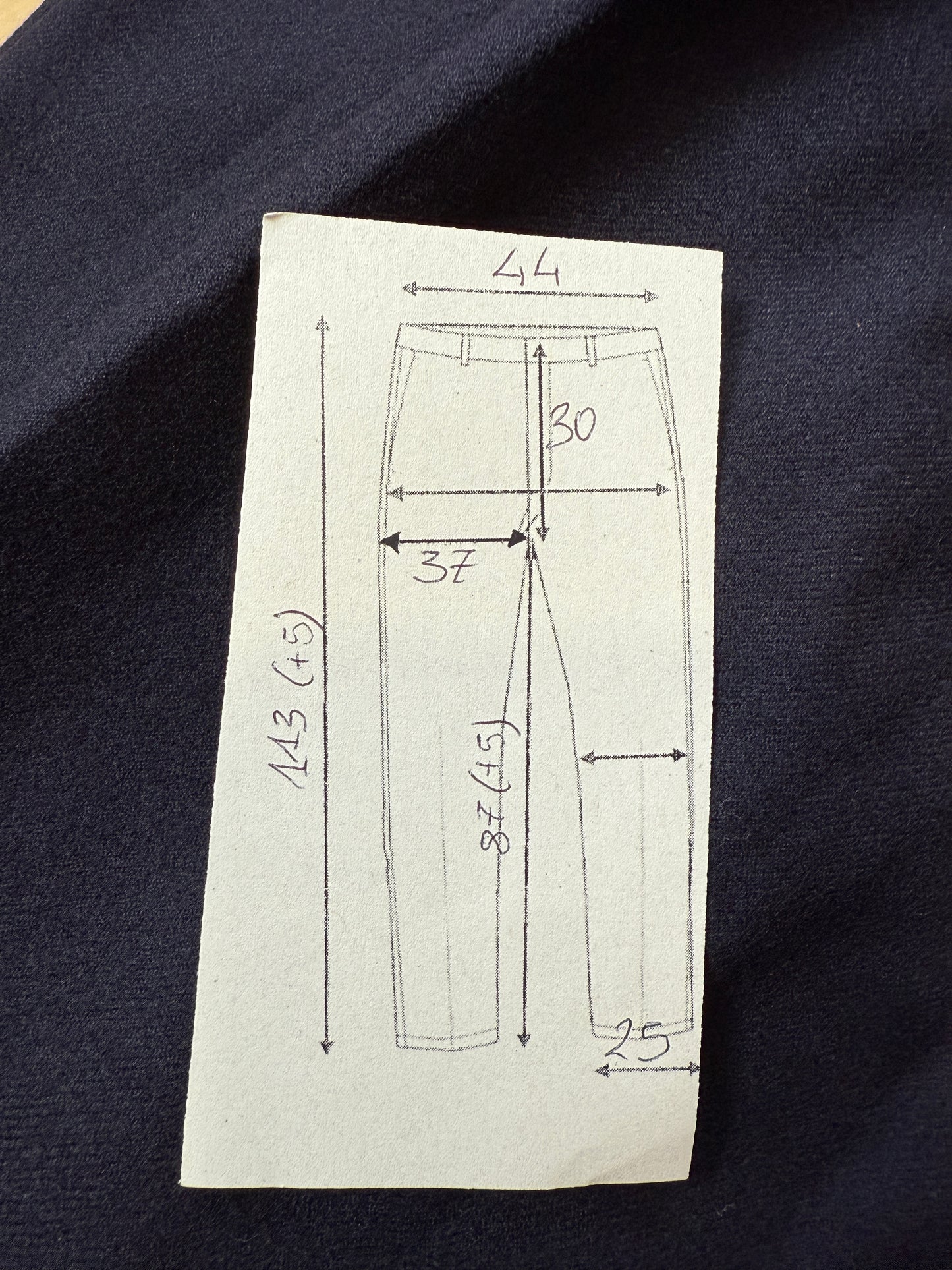 Pantaloni in flanella blu - tg. 50