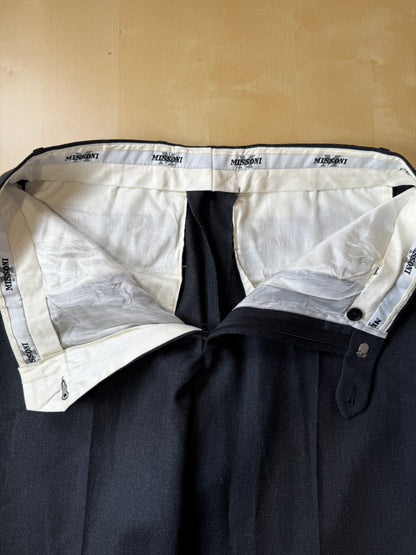 Completo Missoni anni ‘90 in flanella grigio antracite - tg. 48/50