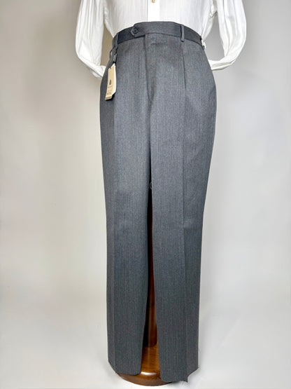 Pantaloni anni ‘90 flanella pettinata grigio medio (NOS) - tg. 50/52
