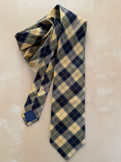 Cravatta Church’s tartan giallo e blu