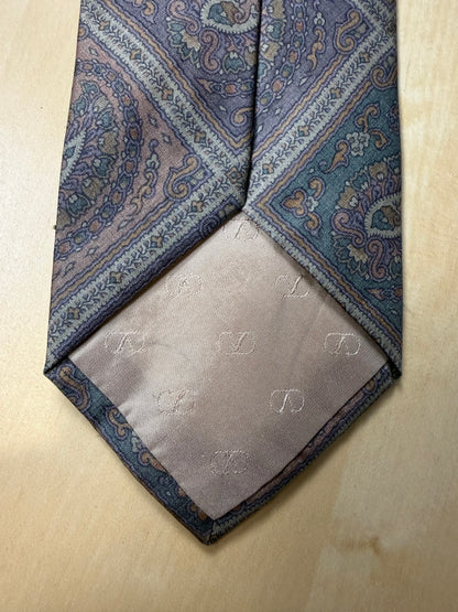 Cravatta Valentino shantung paisley geometrico lilla