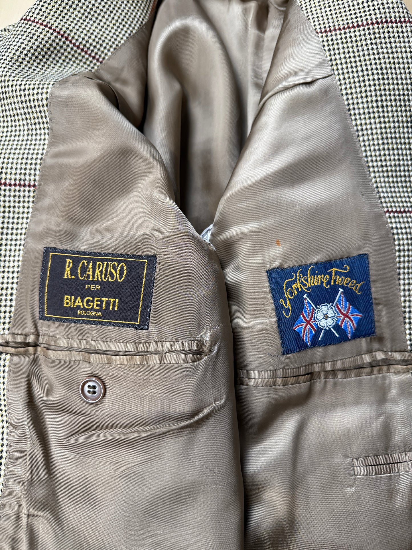 Giacca Caruso in Yorkshire tweed a quadri - tg. 52/54