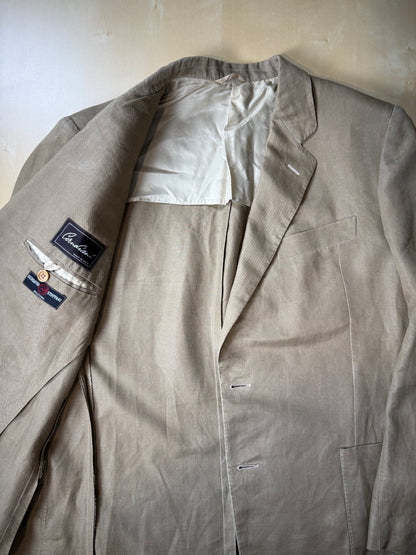 Giacca Corneliani anni '80 lino tabacco - tg. 48/50