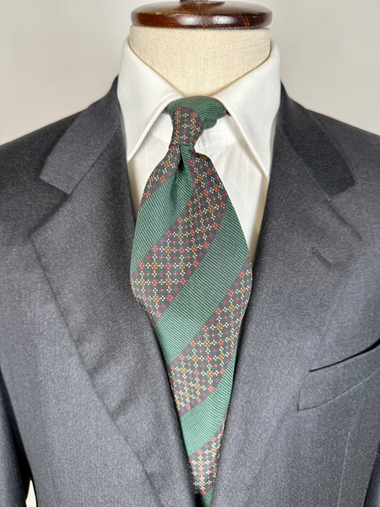 Cravatta Armani righe regimental verde