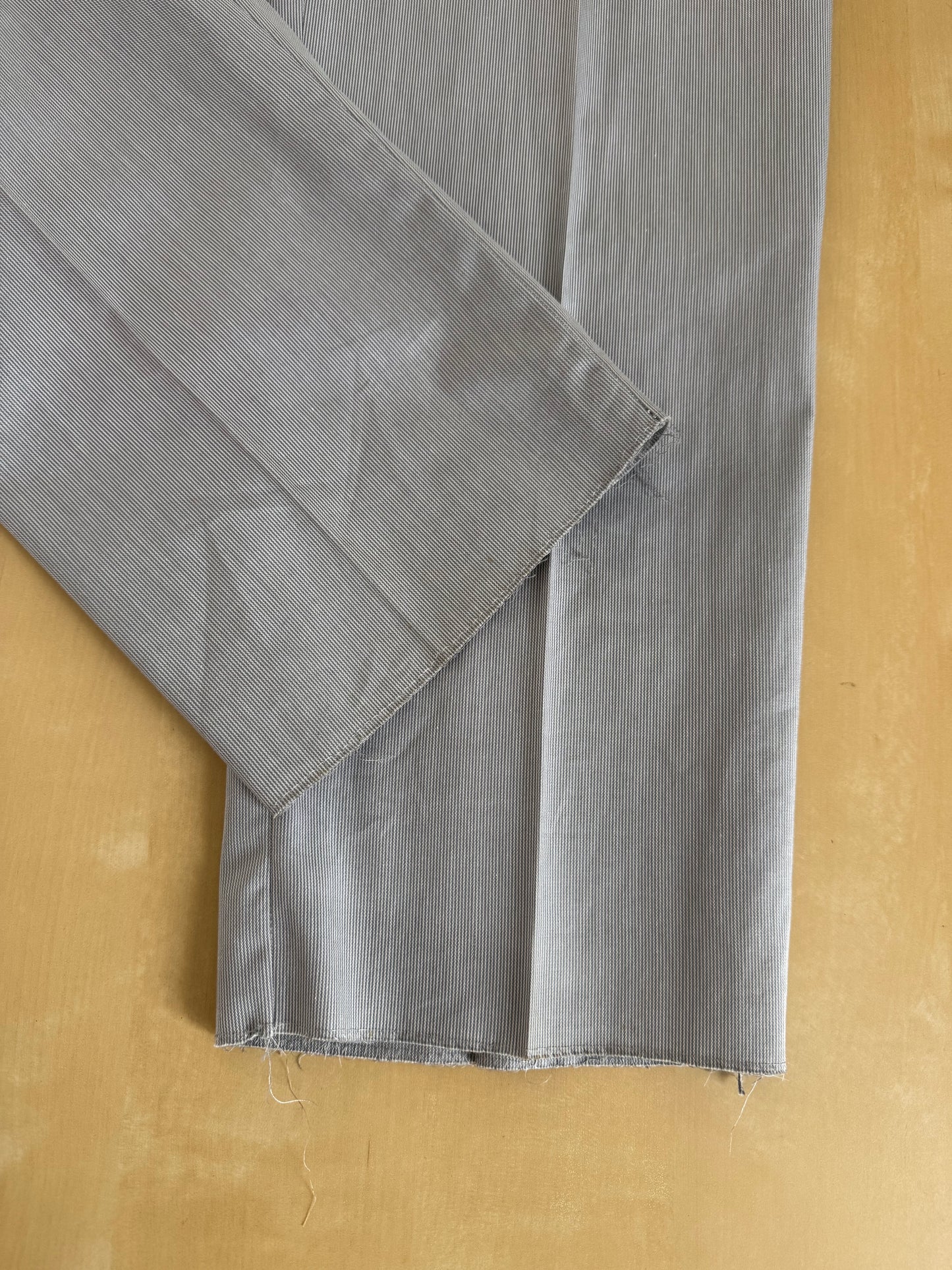 Pantaloni estivi cotone mille righe turchese (NOS) - tg. 58/60