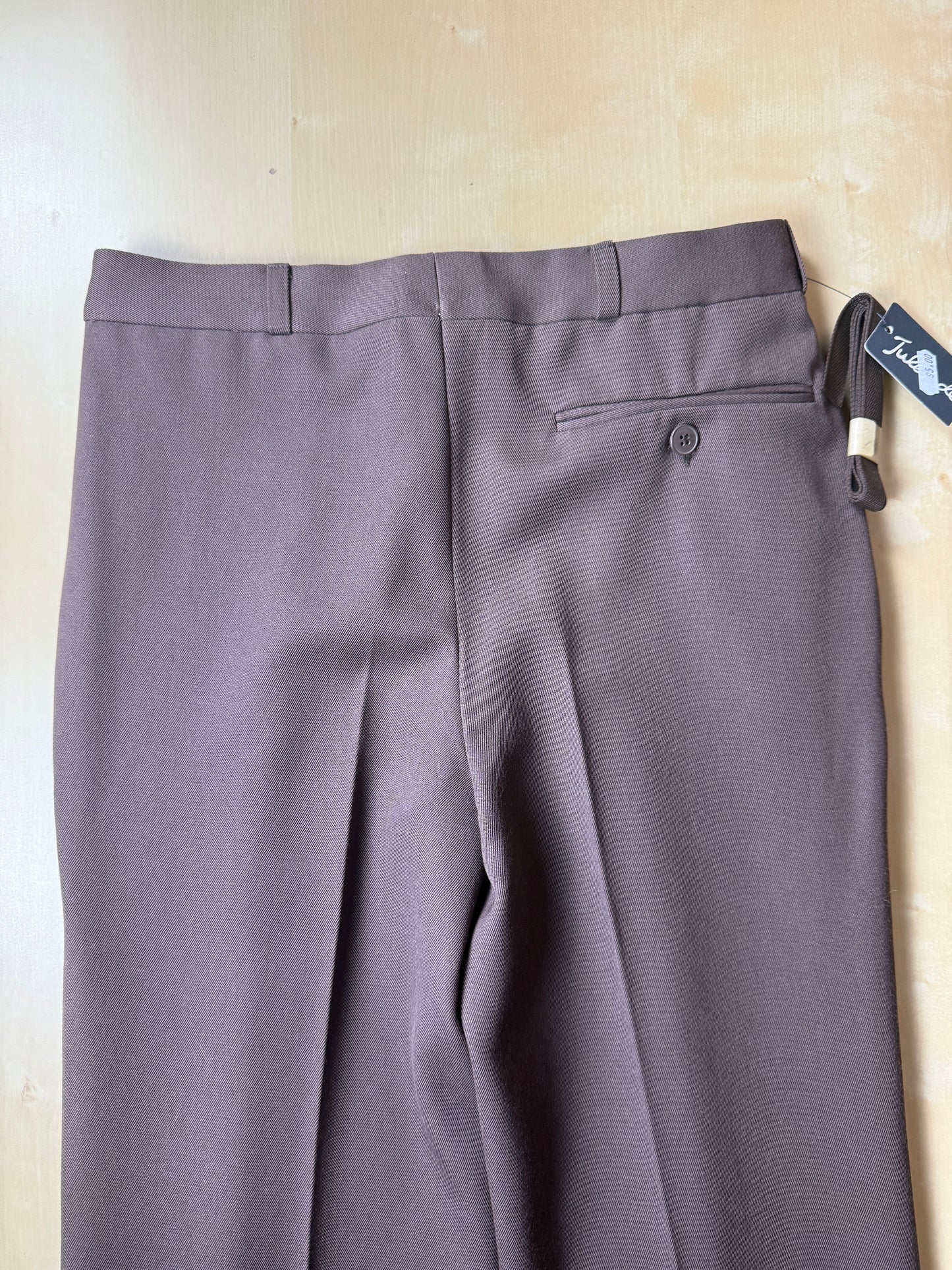 Pantaloni anni ‘70 in twill color cacao - tg. 42/44