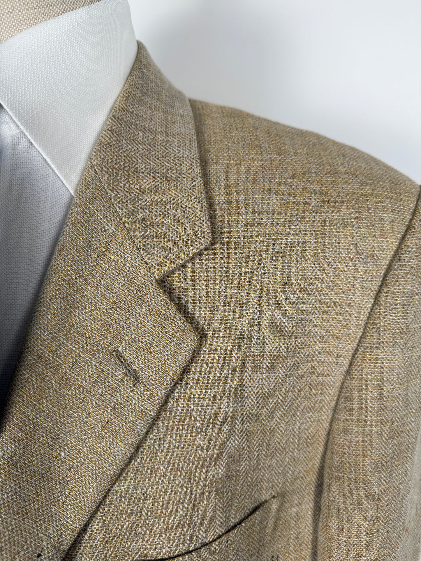 Giacca anni ‘90 in tela misto lino, lana e mohair - tg. 52/54