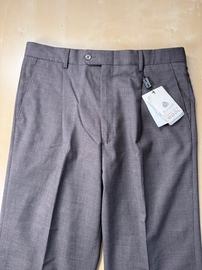 Pantaloni fresco lana marrone anni ‘90 (NOS) - tg. 48