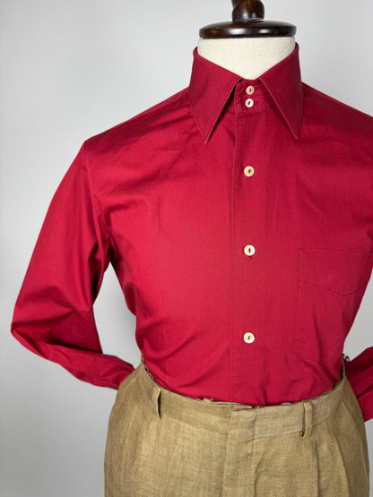 Camicia popeline rosso vivo - M collo 40