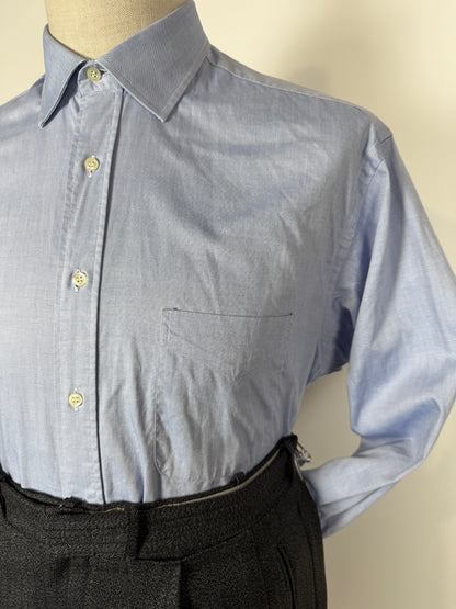 Camicia Burberrys anni ‘90 azzurra in Oxford leggero - tg. L collo 41