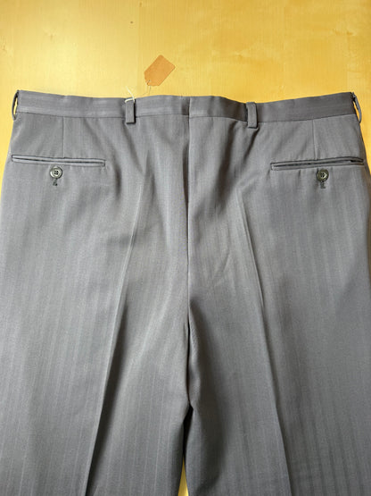 Pantaloni anni ‘80 lana pettinata trama spigata - tg. 52