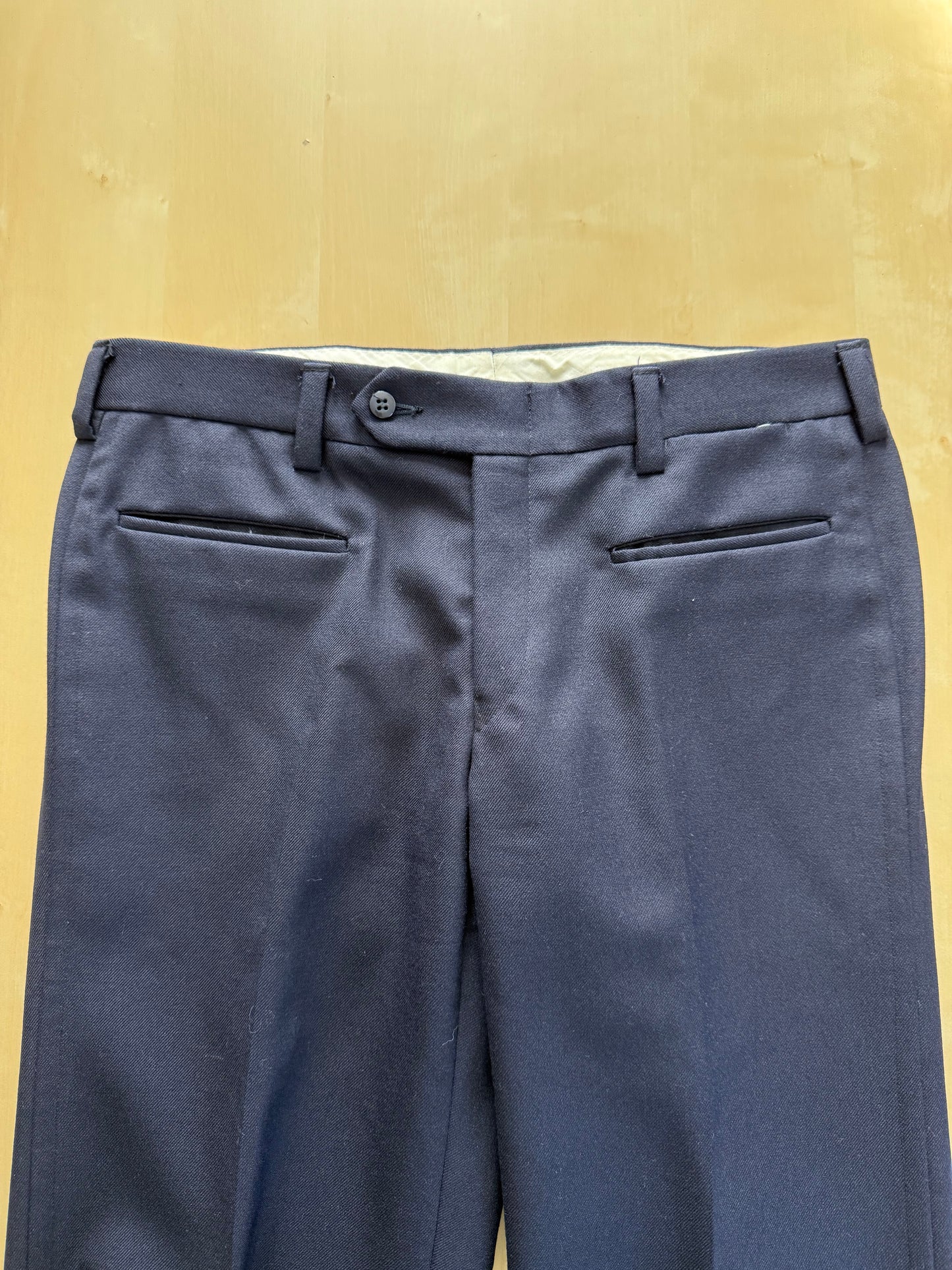 Completo doppiopetto anni ‘60/‘70 flanella blu - tg. 44