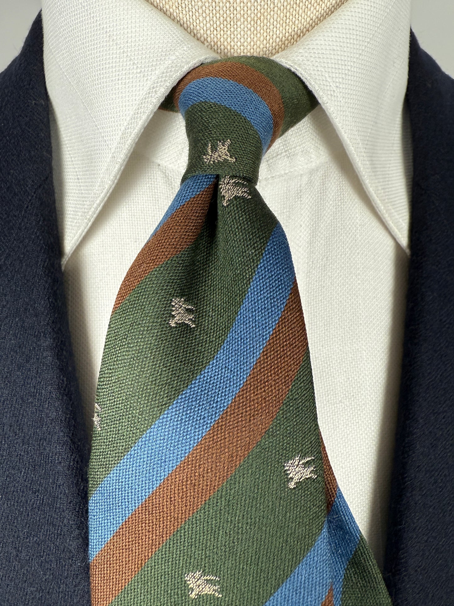 Cravatta Burberrys regimental lana e seta