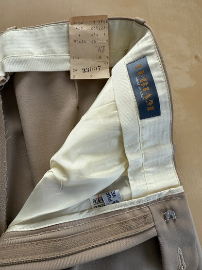 Pantaloni anni ‘80 twill pettinato beige (NOS) - tg. 44
