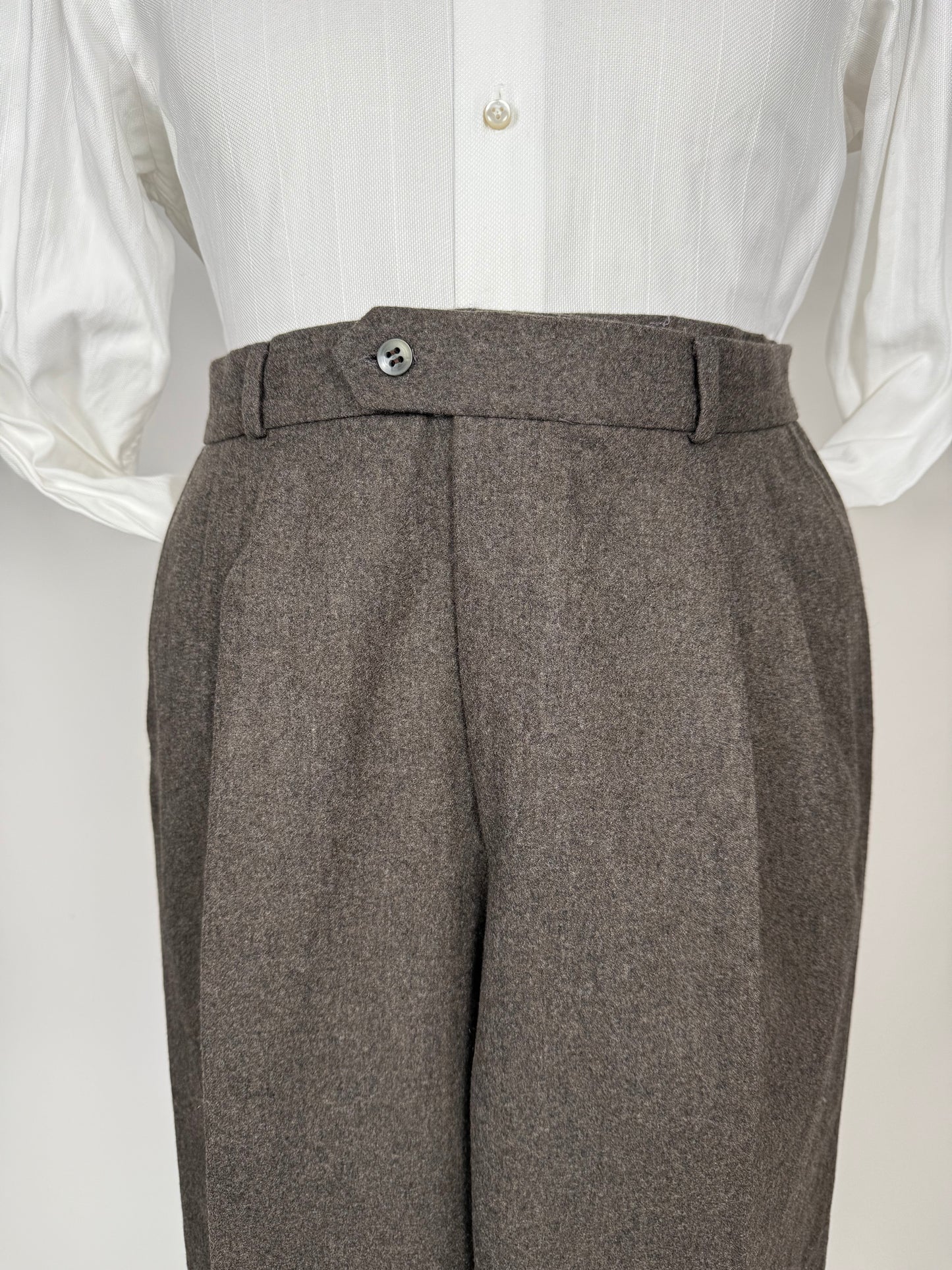Pantaloni in flanella marrone anni ‘80 - tg. 52