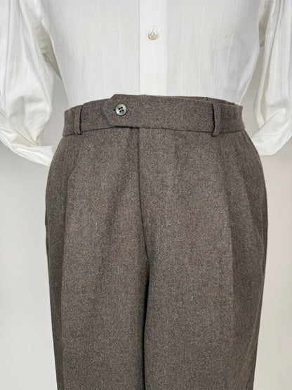 Pantaloni in flanella marrone anni ‘80 - tg. 52
