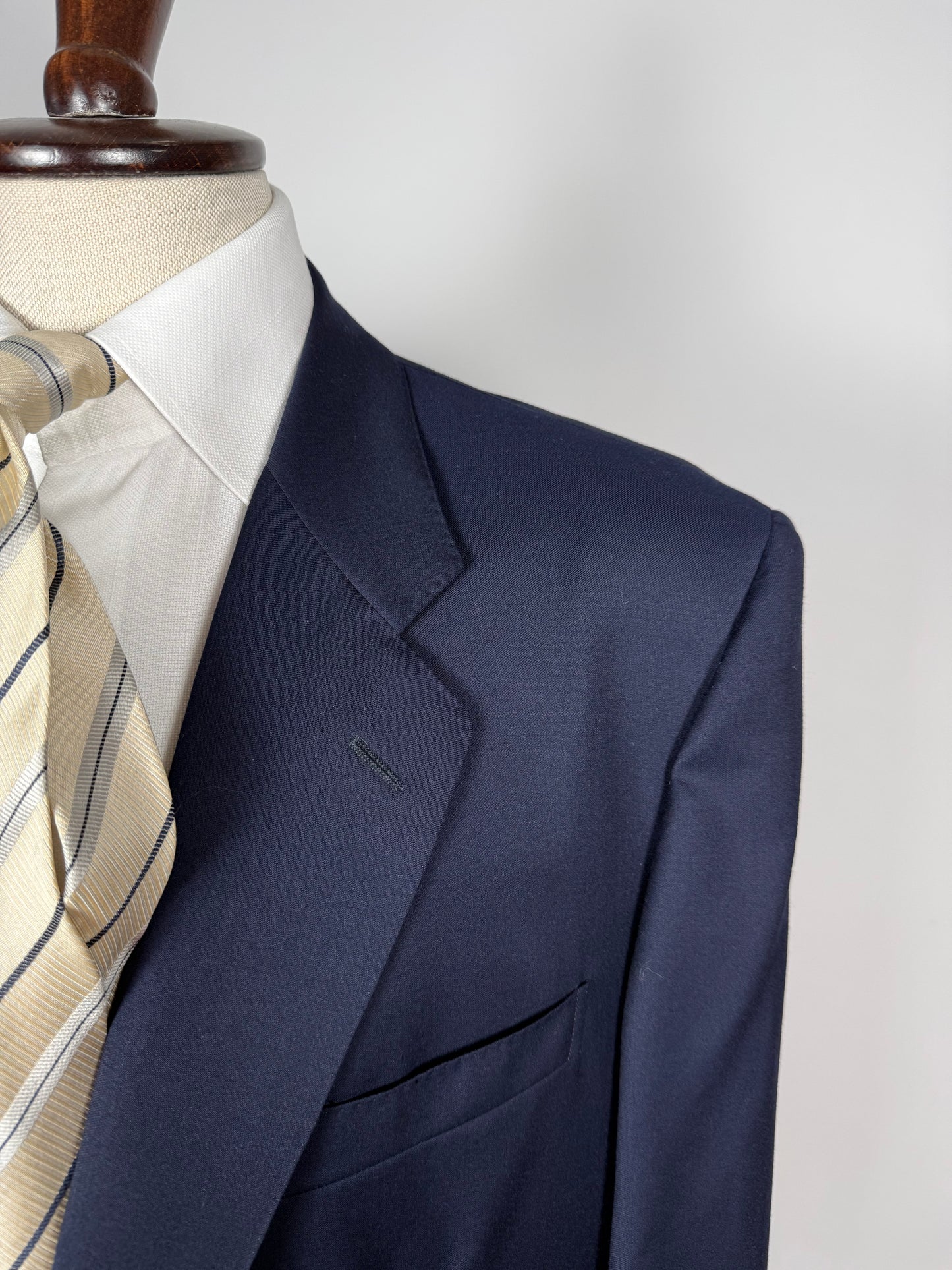 Blazer navy flanella pettinata - tg. 56