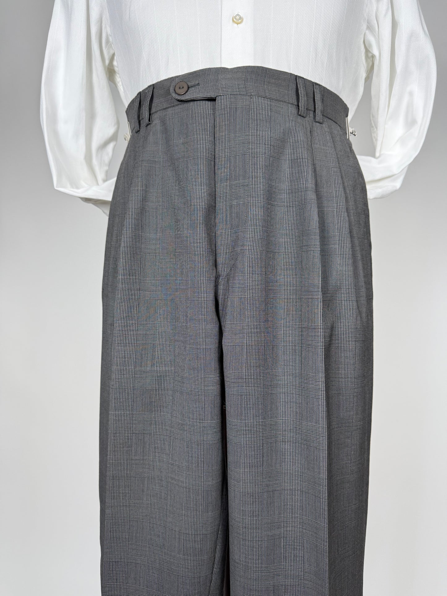 Pantaloni fresco lana principe di Galles anni '80 (NOS) - tg. 46/48