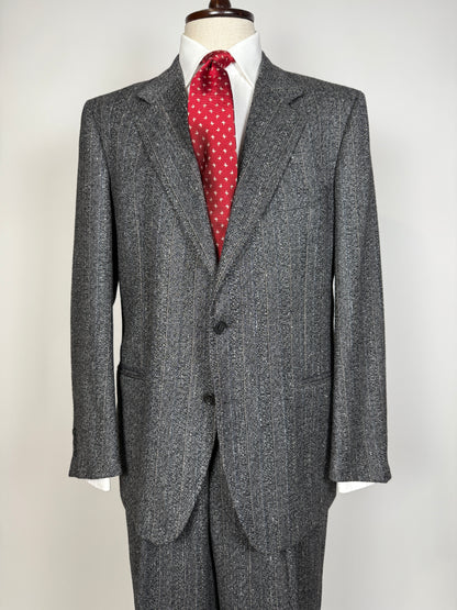 Completo anni ‘70/‘80 tweed lana e seta - tg. 52/54