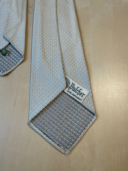 Cravatta anni ‘60 in grenadine di seta color ecru