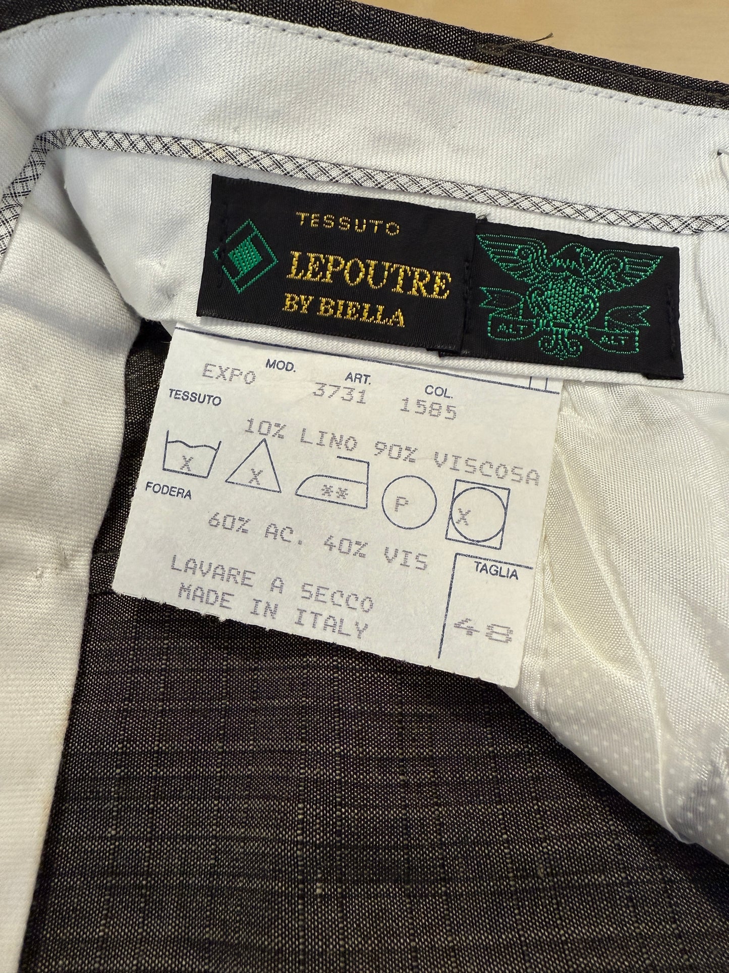 Pantalone anni ‘80 misto viscosa e lino (NOS) - tg. 48