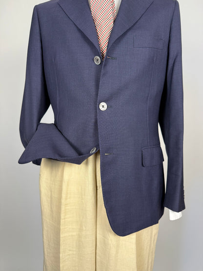 Giacca Aquascutum estiva hopsack blu- tg. 48