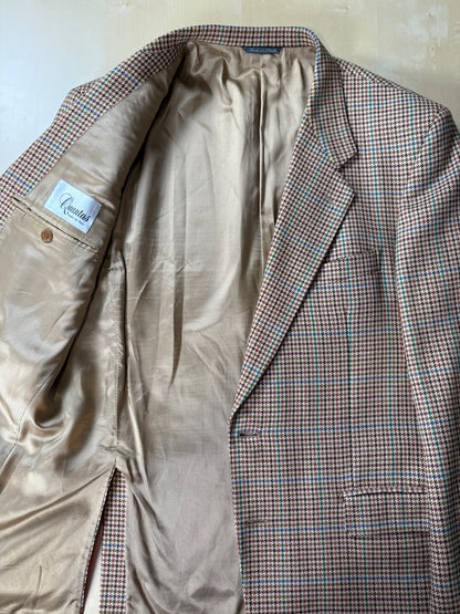 Giacca anni ‘80 pied-de-poule multicolore lana e cashmere - tg. 50/52