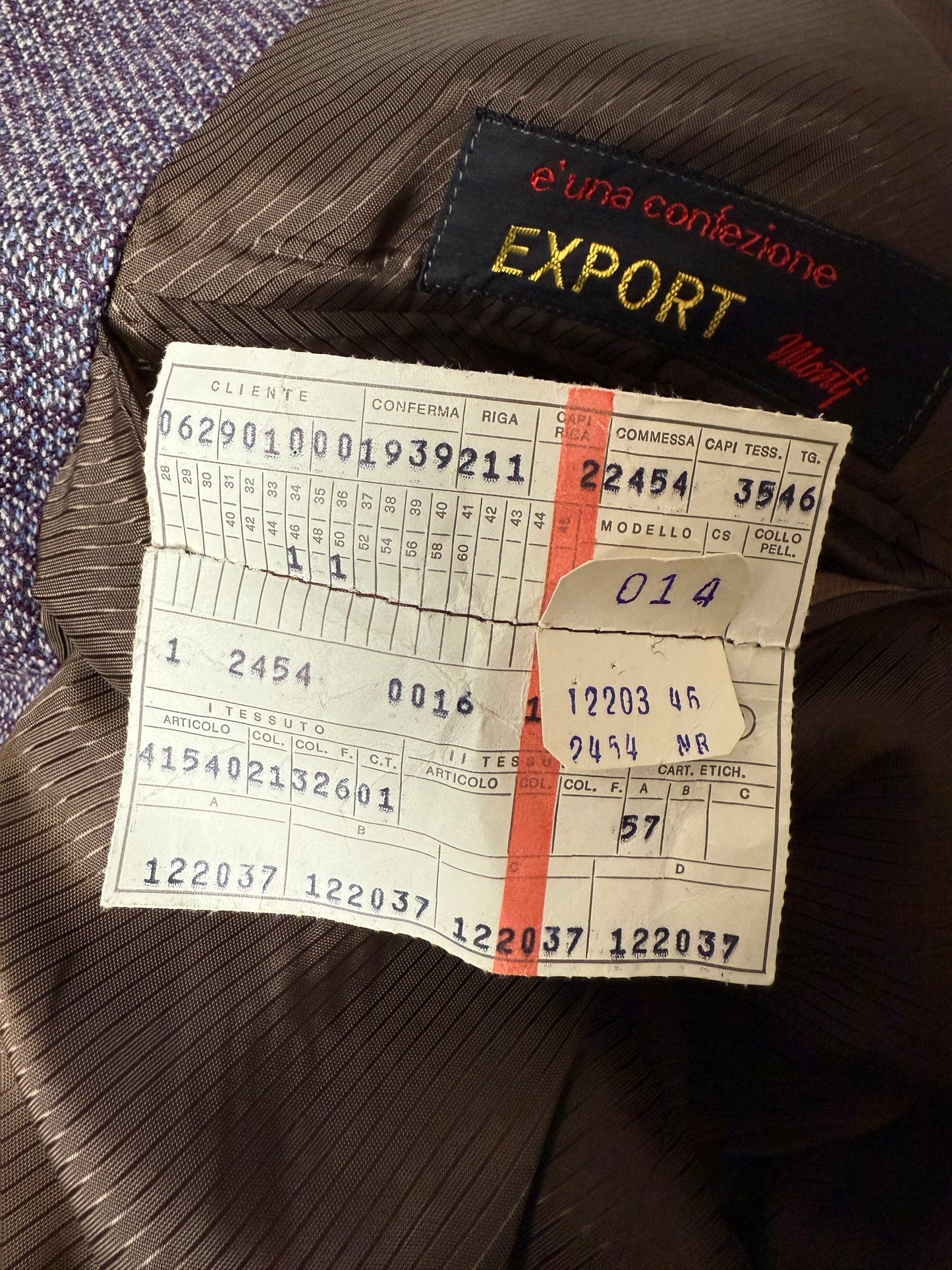 Completo anni ‘70 viola optical - tg. 44