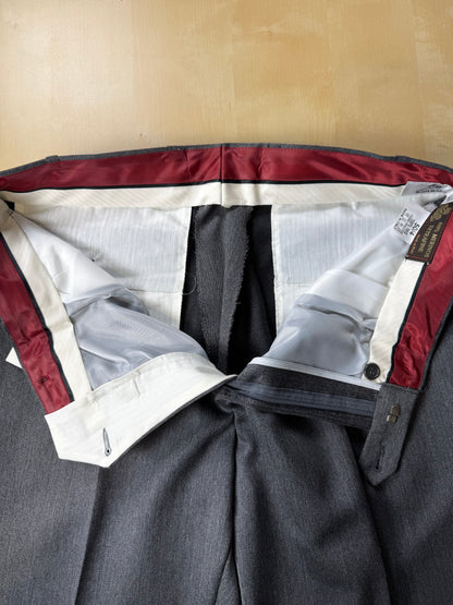 Pantaloni anni ‘90 flanella pettinata grigio medio (NOS) - tg. 50/52