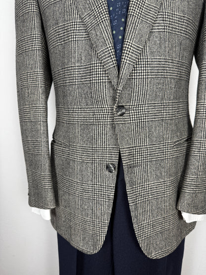 Giacca anni ‘70/‘80 in flanella principe di Galles scozzese - tg. 46