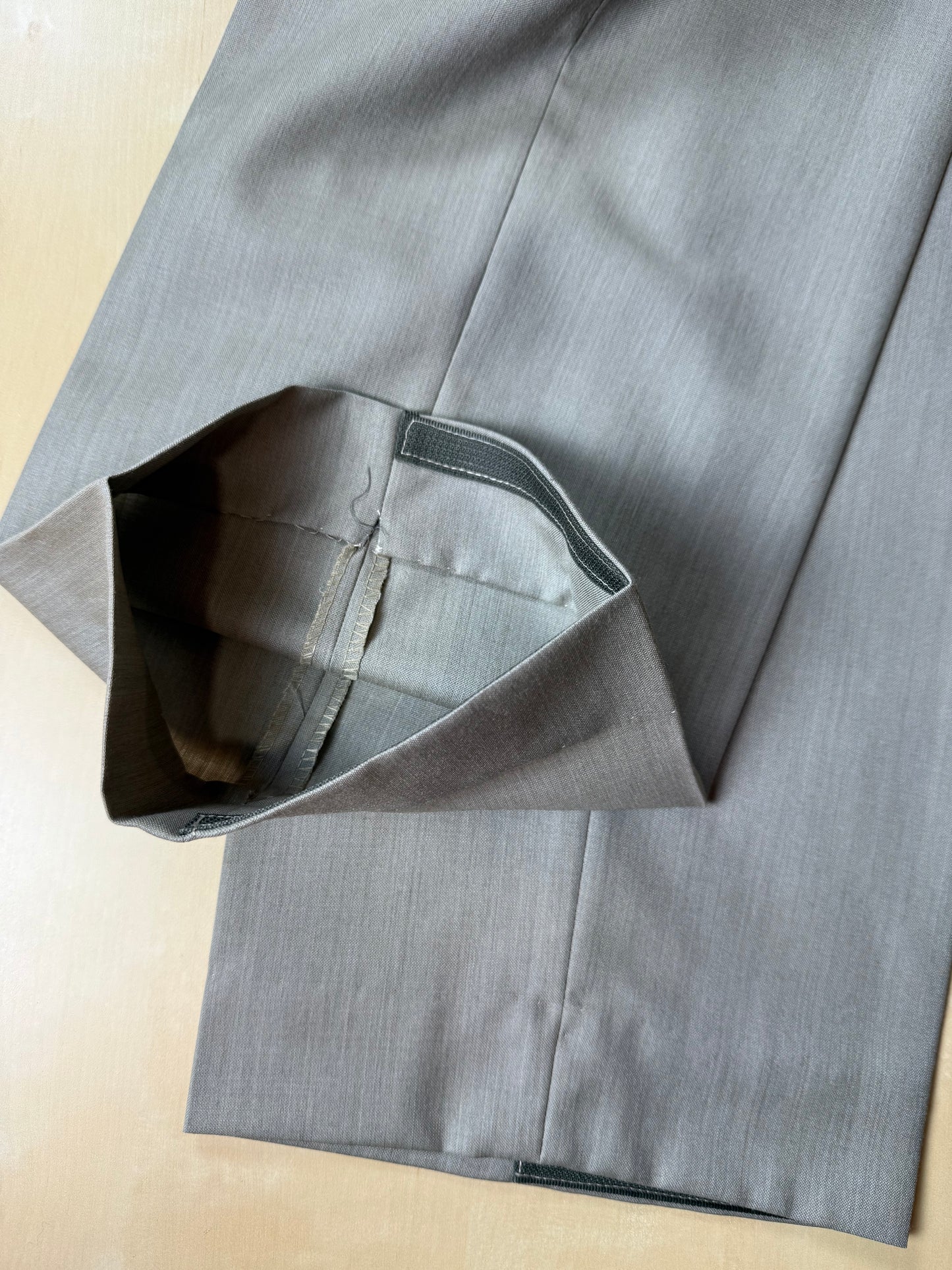 Pantaloni fresco lana verde salvia - tg. 50/52