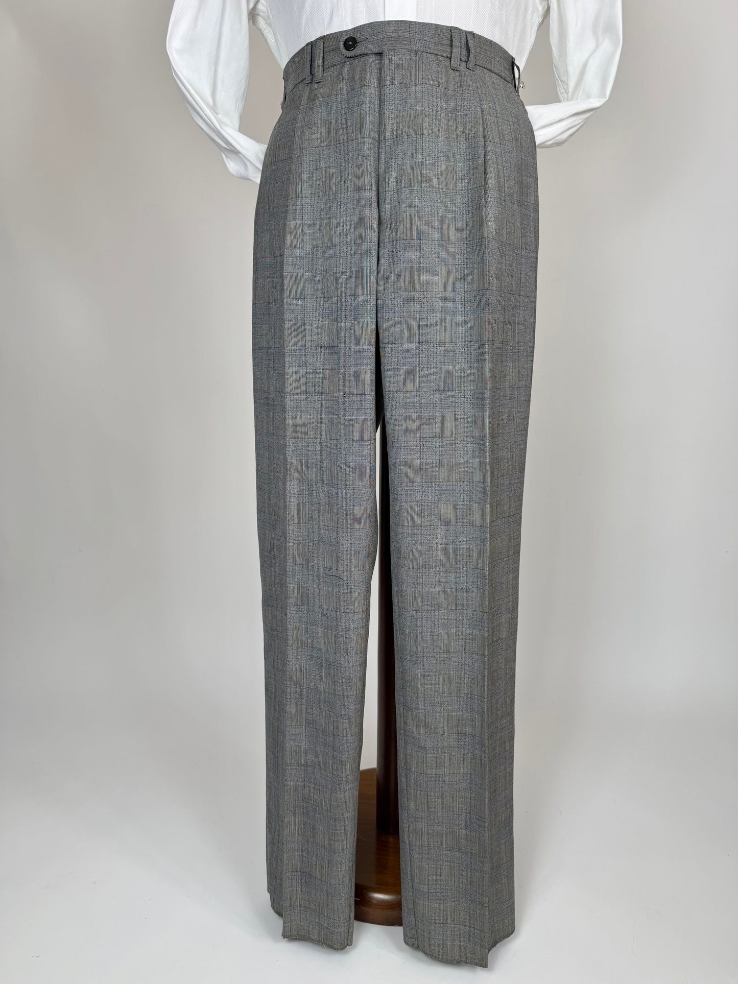 Pantaloni fresco lana principe di Galles anni '80 (NOS) - tg. 48