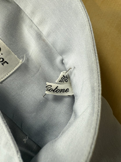 Camicia da smoking Dior Monsieur vintage azzurra - tg. S collo 40