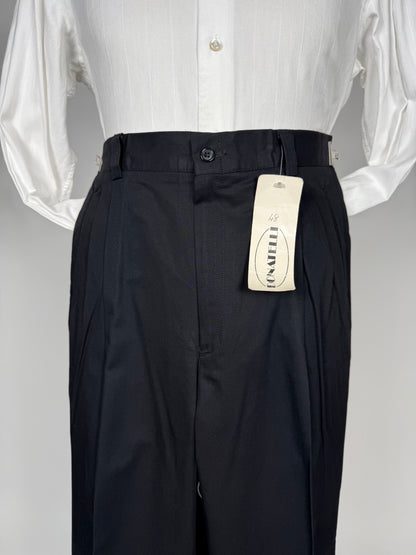 Pantaloni anni '80 in cotone nero (NOS) - tg. 48