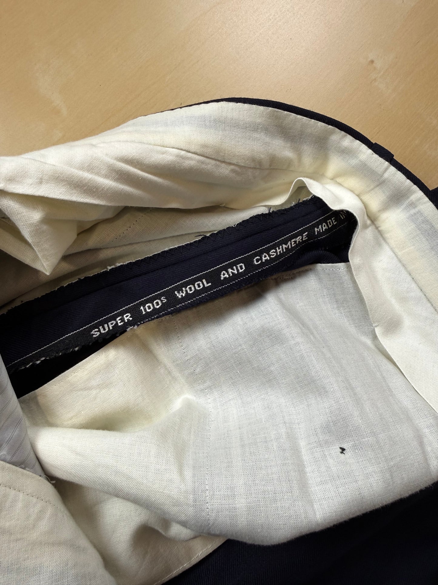 Completo sartoriale anni ‘80 flanella lana e cashmere - tg. 62