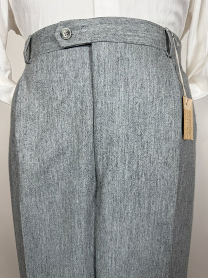 Pantaloni in flanella grigio chiaro anni ‘80 (NOS) - tg. 54
