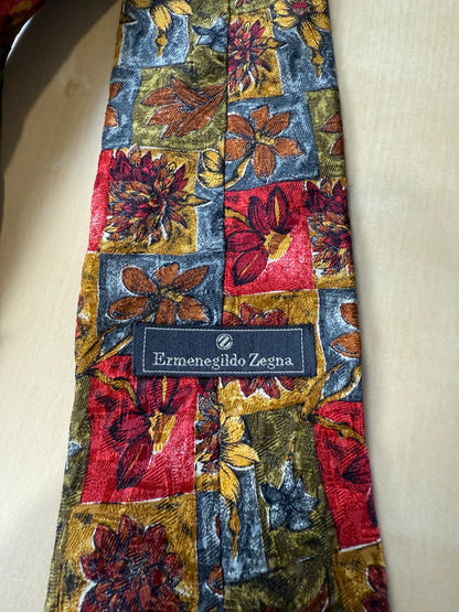 Cravatta Ermenegildo Zegna floreale jacquard