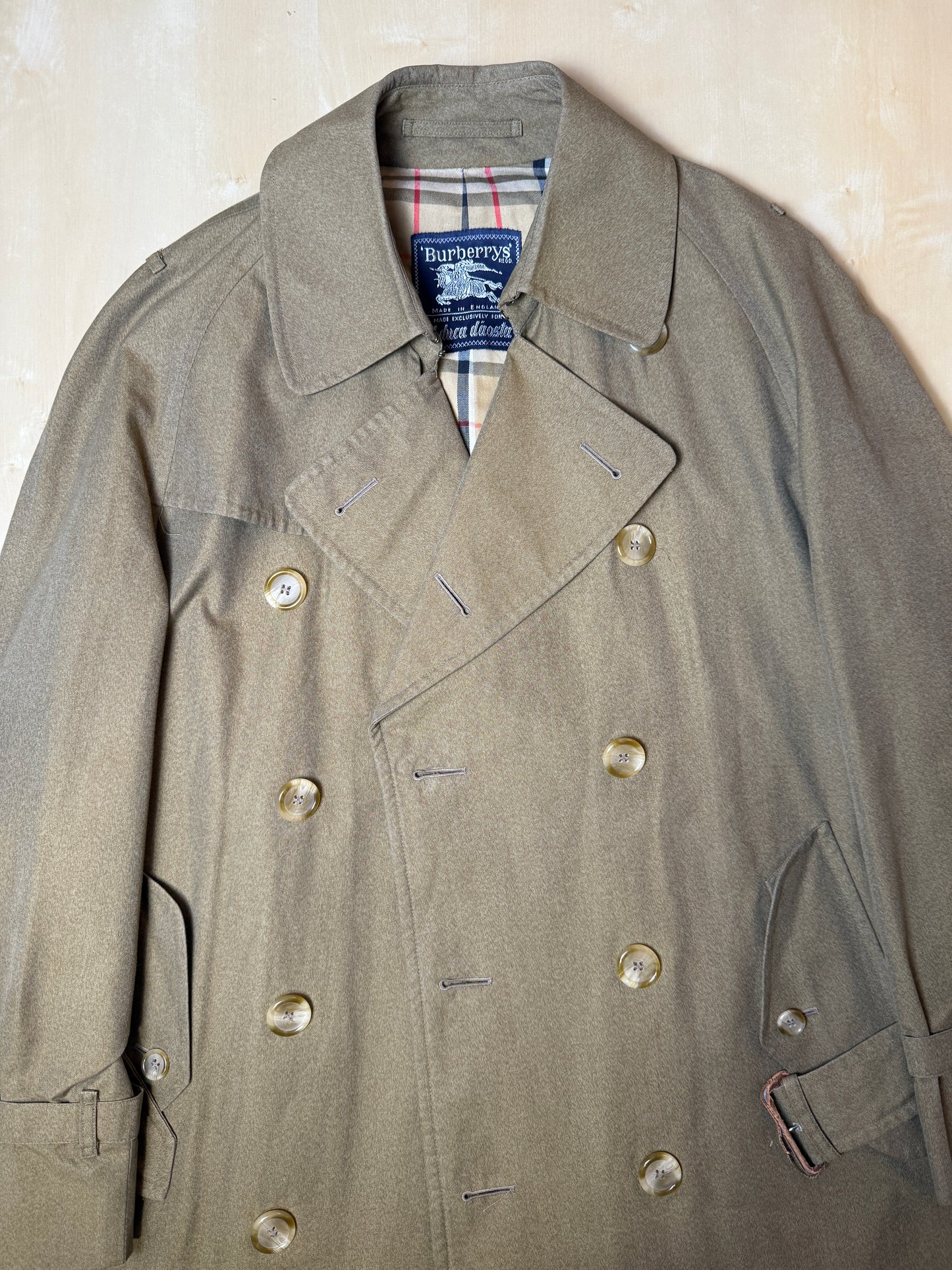 Trench Burberrys anni ‘80 doppiopetto cotone senape  - tg. 48/50