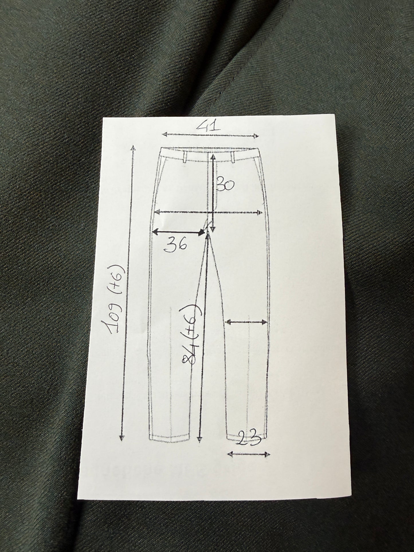 Pantaloni anni ‘80 in flanella verde - tg. 46/48